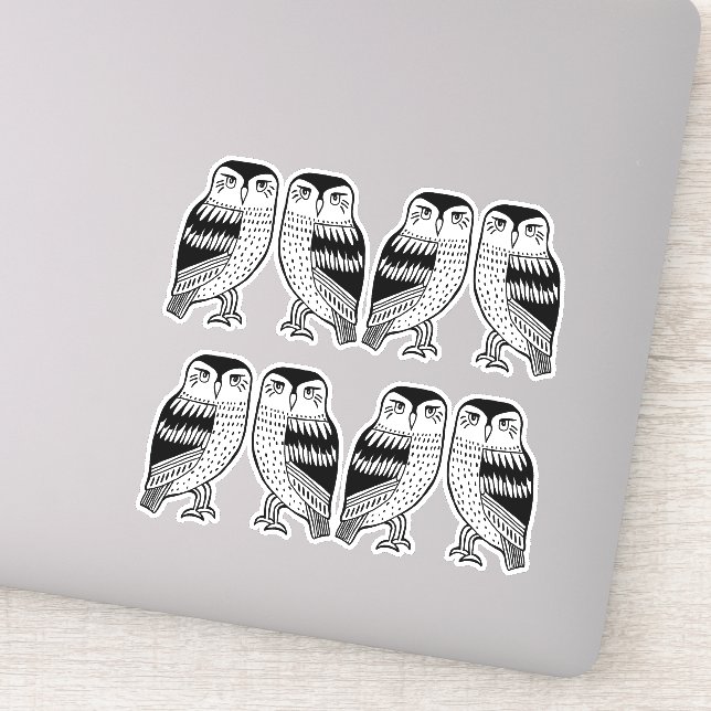 Sticker OEuvre en ligne Black Wise Ows (Détail)