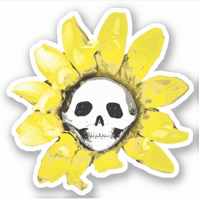 Sticker of the Skull Sunflower (Front)