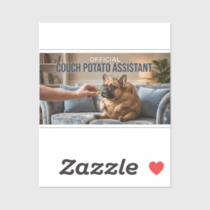 Sticker Officiel Canapé Patate Bouledogue Français Mignon 