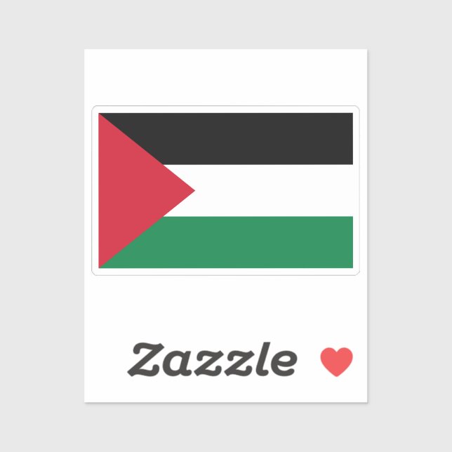 Sticker officiellement le drapeau de l'État de Palestine (Feuille)