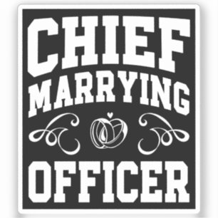 Sticker Officier Principal de Mariage - Créations de céléb