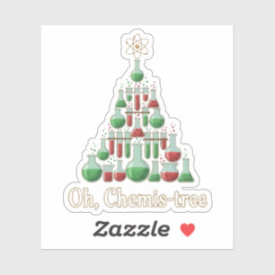 Sticker Oh Arbre de Chimie Drôle de Science Chimie Noël