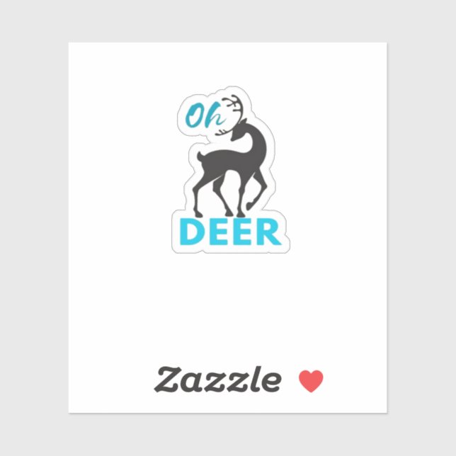 Sticker Oh Deer Minimal Design  (Feuille)