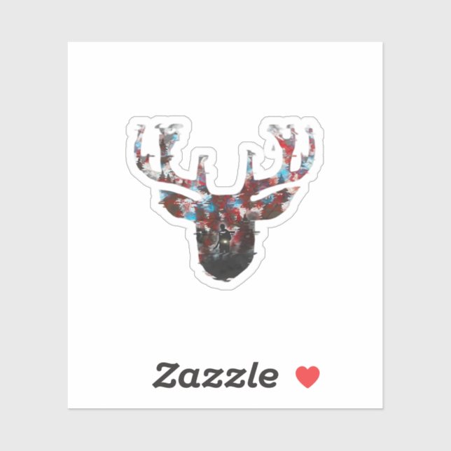 Sticker Oh Deer Minimal Style  (Feuille)