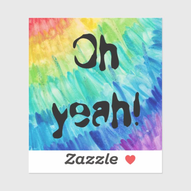 Sticker Oh oui arc-en-ciel (Feuille)