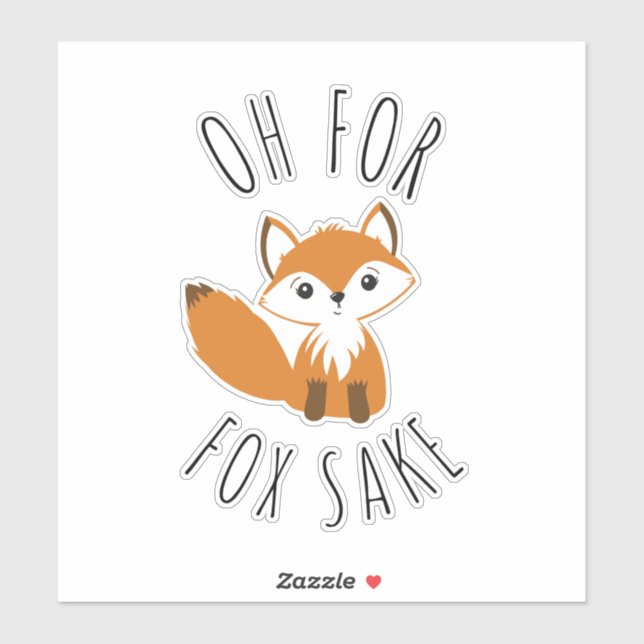 Sticker Oh pour Fox Sake (Feuille)