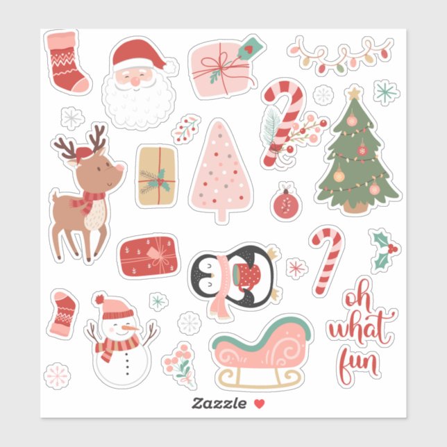 Sticker Oh quel plaisir Noël (Feuille)