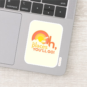Sticker Oh, The Places You'll Go! Typographie de Paysage