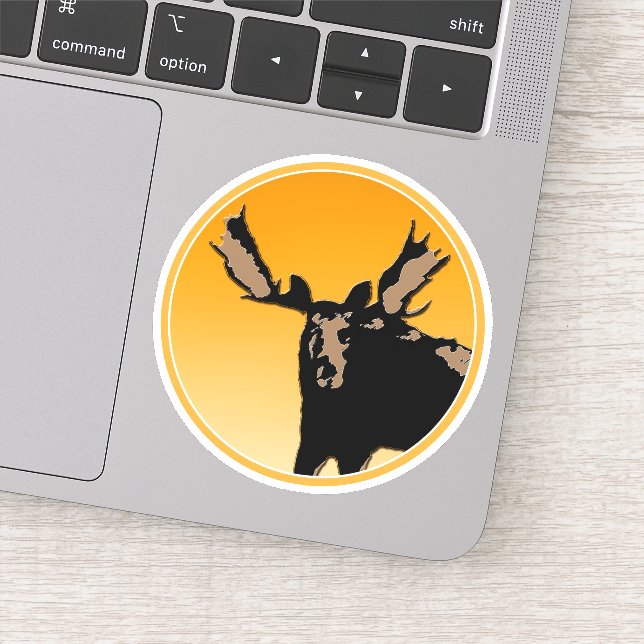 Sticker Oie au coucher du soleil - Art original de la faun (Détail)