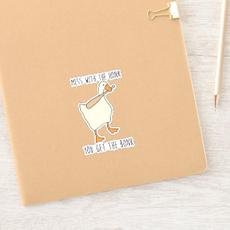 Sticker Oie avec chauve-souris ~ Mess avec le miel Vous ob