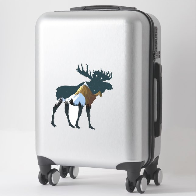 Sticker Oie de la forêt nocturne (Sur valise)