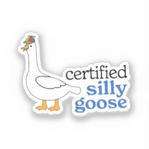 Sticker Oie soie Certifiée Avec Casquette À hélice Adorabl