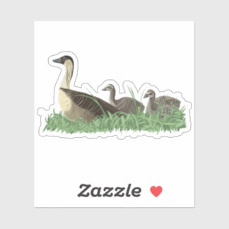 Sticker Oiseau de l'État d'Hawaï Famille de l'oie Nene