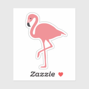 Sticker Oiseau tropical Flamant rose rose
