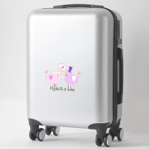Sticker Oiseaux de caricature adorables en amour - Personn