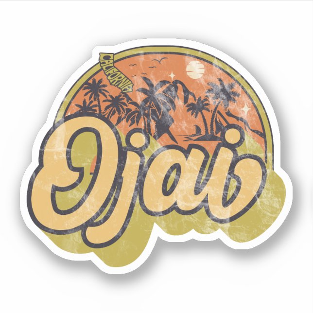 Sticker Ojai, Californie (Devant)