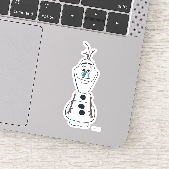 Sticker Olaf Avec Nez Snowglobe (Détail)