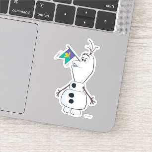 Sticker Olaf avec son nez de drapeau