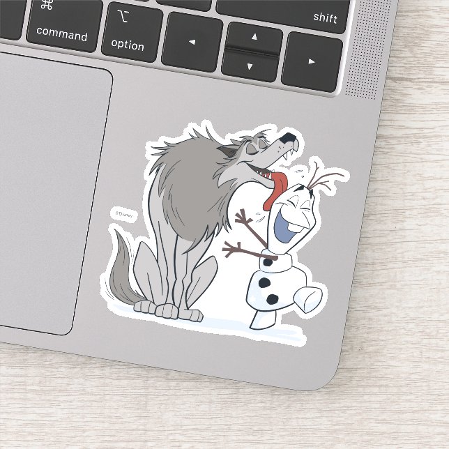 Sticker Olaf Licencié Par Loup (Détail)