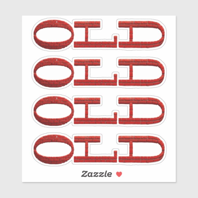 Sticker Old Red Brick (Feuille)