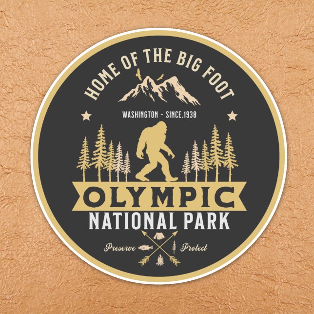 Sticker Olympic National Park Home of the Big Foot (Créateur téléchargé)