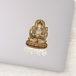 Sticker Om Mani Padme Hum Chenrezig Compassion Mantra