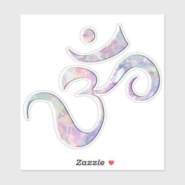 Sticker Om Marbré Rose  (Feuille)