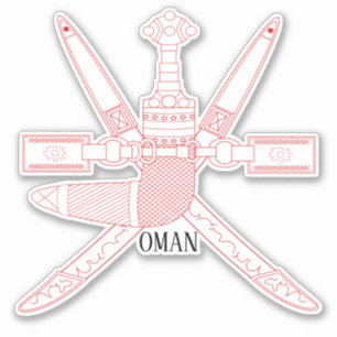Sticker Oman National Emblem Patriotic