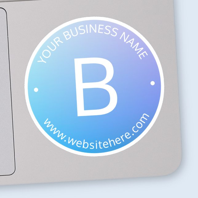 Sticker Ombre de fond bleu et violet avec texte modifiable (Créateur téléchargé)