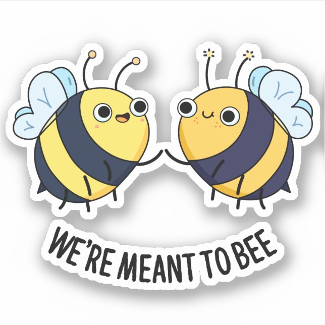 Sticker On veut être amusant jeu d'abeilles (Devant)
