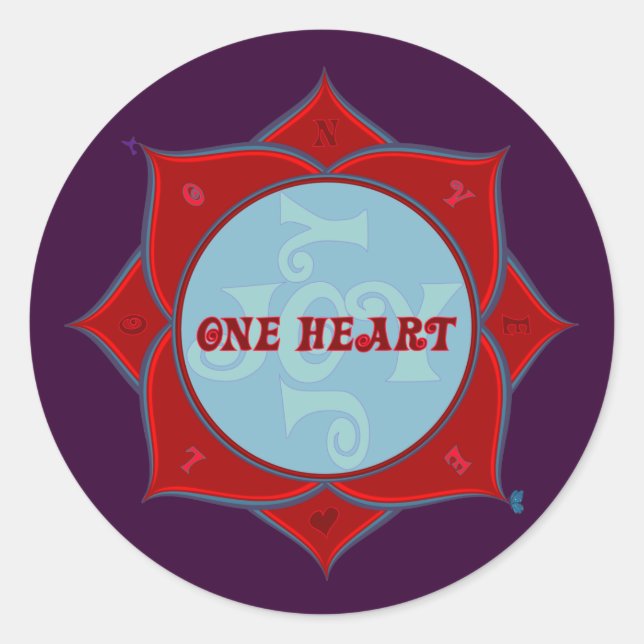 Sticker One Heart Lotus (Devant)