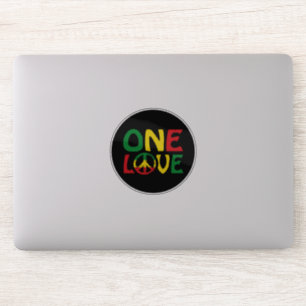 Sticker One Love, Reggae design
