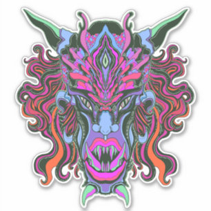 Sticker Oni en colère