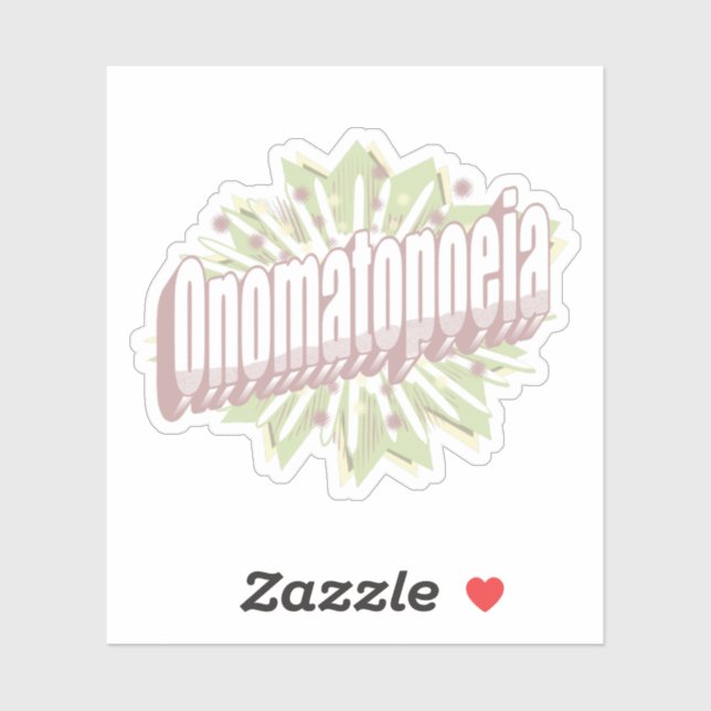Sticker Onomatopoeia Explosion Anglais (Feuille)