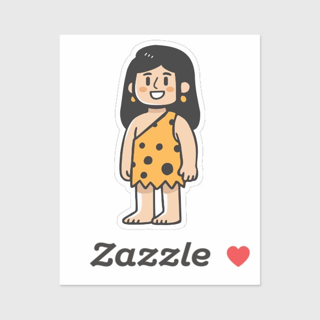 Sticker Oona femme des cavernes (Feuille)