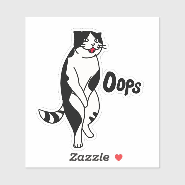 Sticker Oops cat (Feuille)