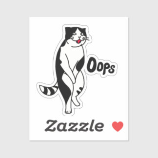 Sticker Oops cat