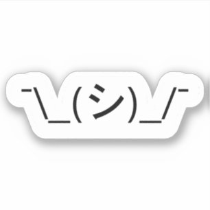 Sticker Oops Shrug Emoticon —\_(シ)_/ Afficher Kaomoji Sti