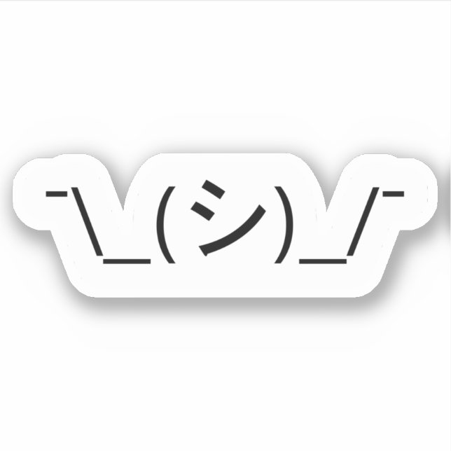 Sticker Oops Shrug Emoticon —\_(シ)_/ Afficher Kaomoji Sti (Devant)