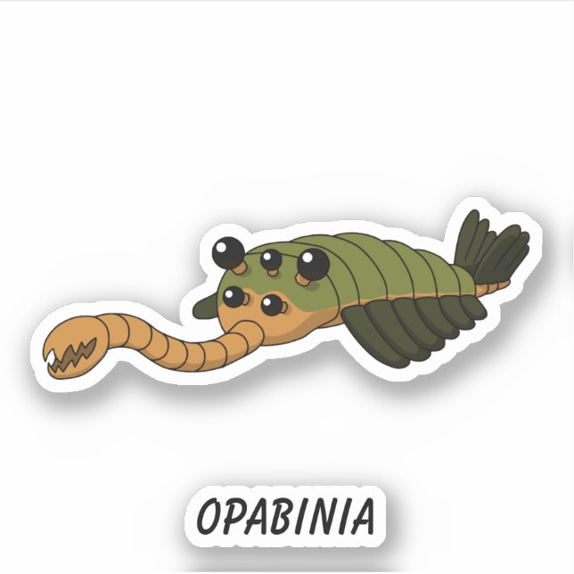 Sticker Opabinia - Créature maritime préhistorique Vinyle (Devant)