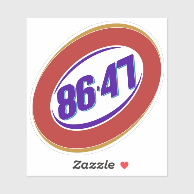 Sticker Opinion politique anti-Trump (Feuille)