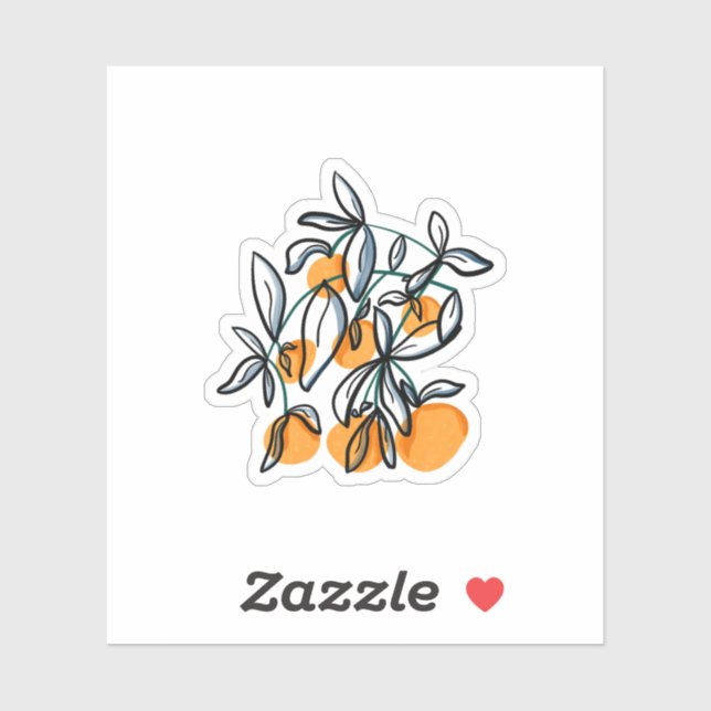 Sticker Orange acidulé (Feuille)