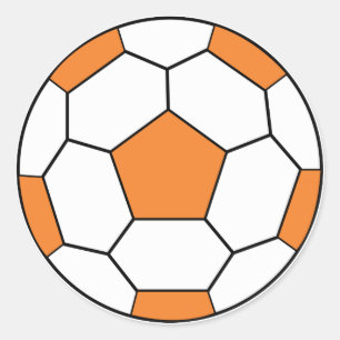 Sticker Orange Ball de football