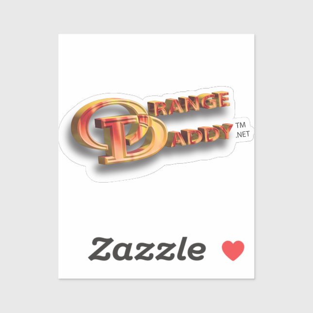 Sticker Orange Daddy 3D (Feuille)