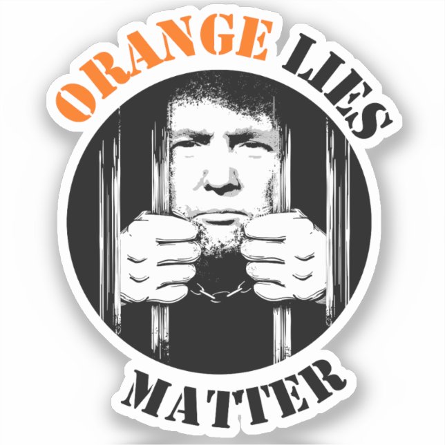 Sticker Orange ment contre Trump (Recto)
