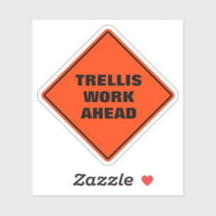 Sticker Orange prudence signalisation cadeau pour pergola