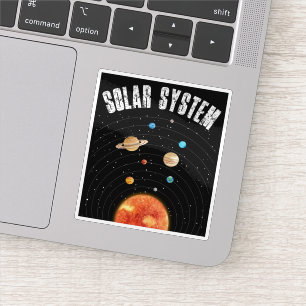 Sticker Orbites vintages des planètes Amateur d'astronomie