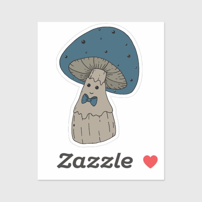 Sticker Ordinateur portable Dapper Mushroom Man (Feuille)