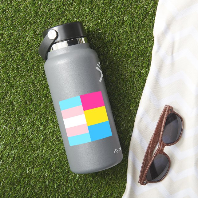 Sticker Ordinateur portable Transgenre Pansexual Dual Prid (HydroFlask Insitu)