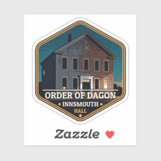 Sticker Ordre de l'Ordre de Dagon Hall Innsmouth Vintage B